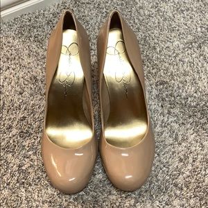 Jessica Simpson taupe heels - size 10